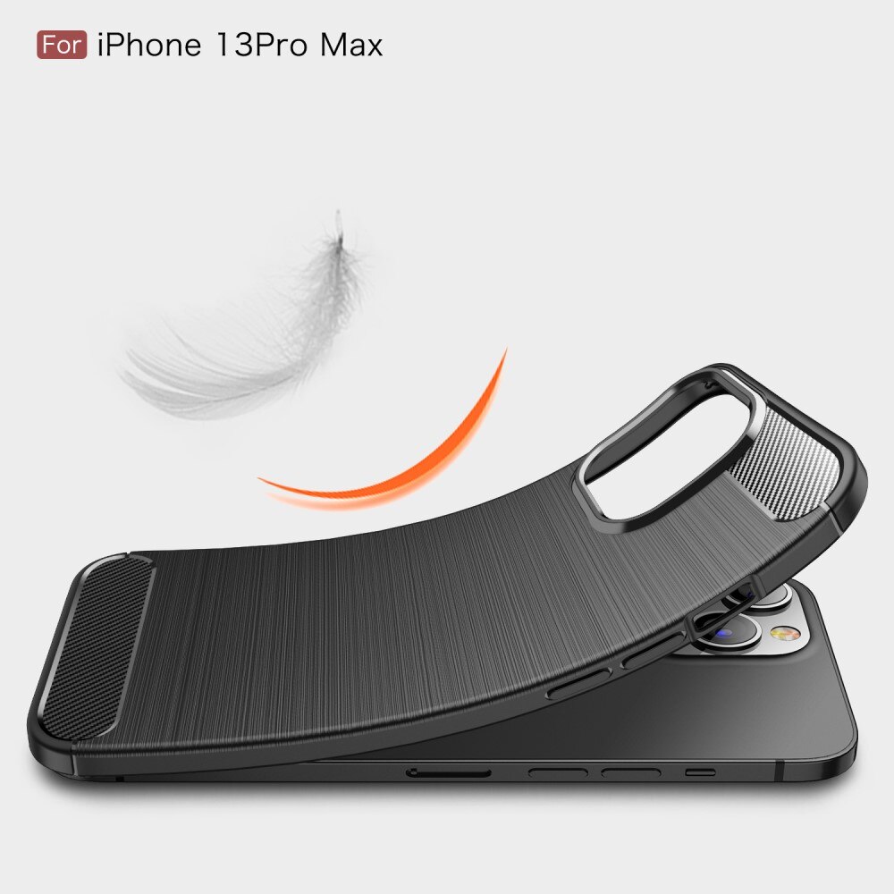 Apple iPhone 13 Pro Max Cover TPU Brushed Sort