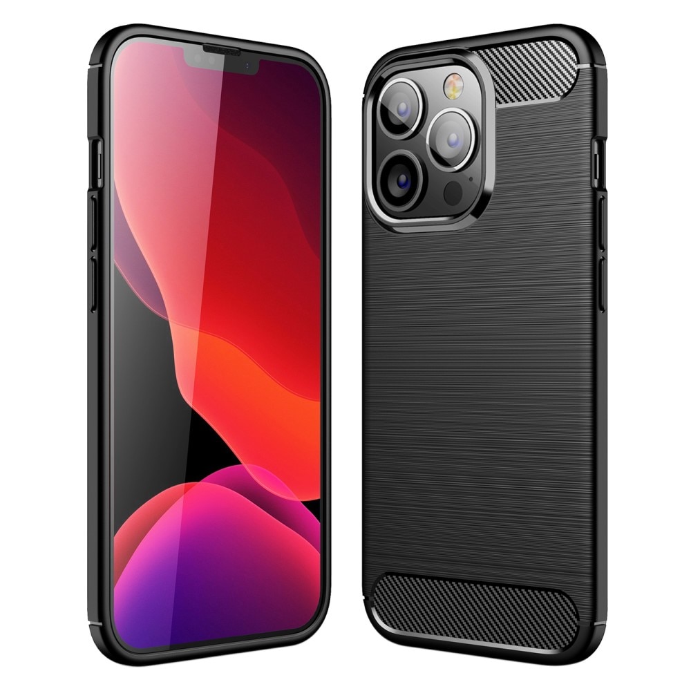 iPhone 13 Pro Cover TPU Brushed Sort