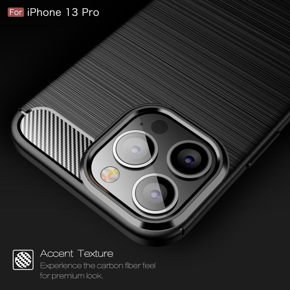 iPhone 13 Pro Cover TPU Brushed Sort