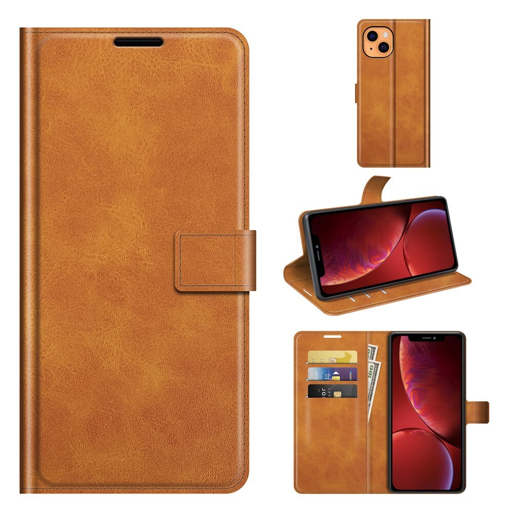 Leather Wallet iPhone 13 Mini Cognac