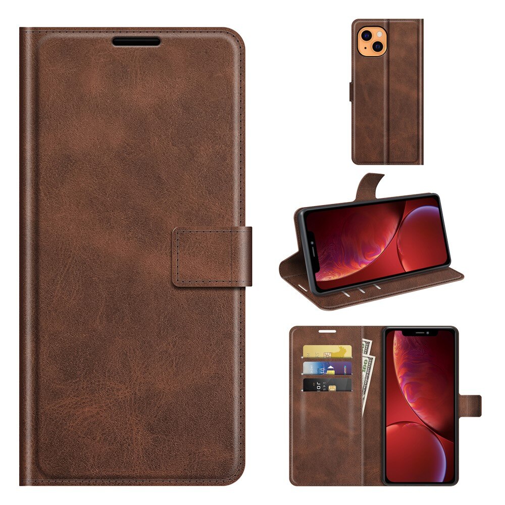 Leather Wallet iPhone 13 Mini Brown