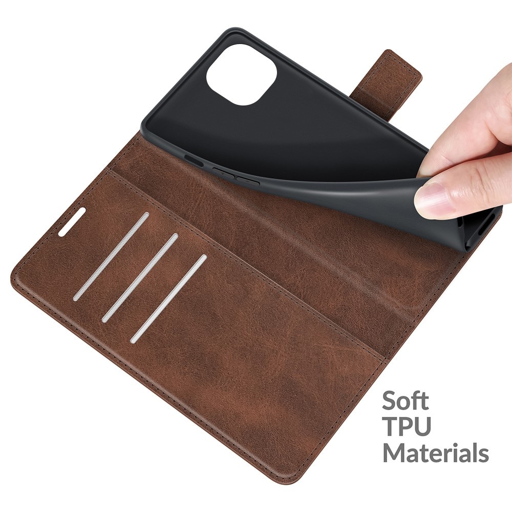 Leather Wallet iPhone 13 Mini Brown