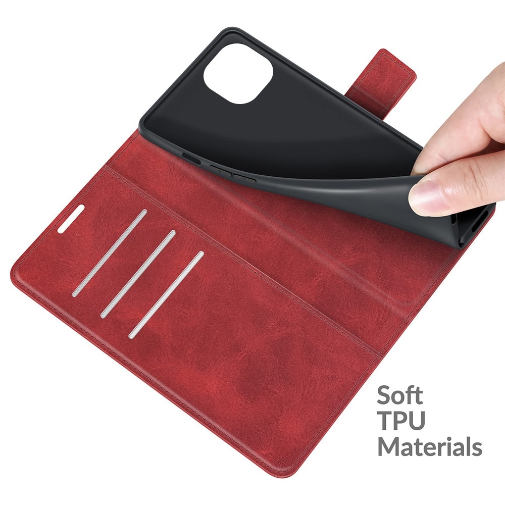 Leather Wallet iPhone 13 Red