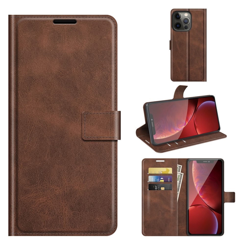 Leather Wallet iPhone 13 Pro Max Brown