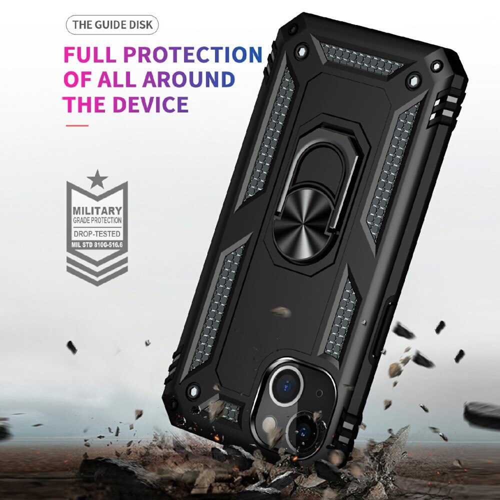 Hybridcover Tech Ring iPhone 13 sort
