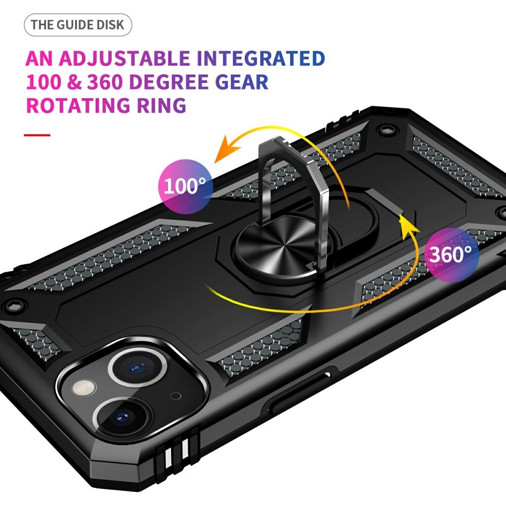 Hybridcover Tech Ring iPhone 13 sort