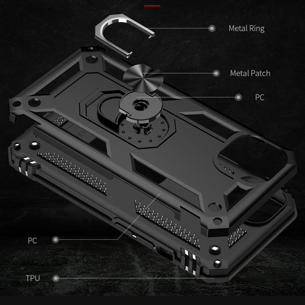 Hybridcover Tech Ring iPhone 13 sort
