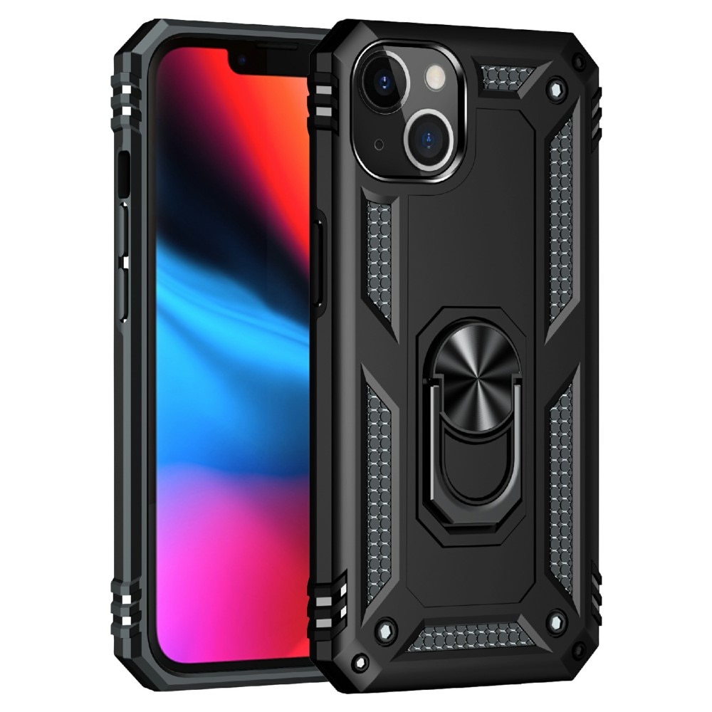 Hybridcover Tech Ring iPhone 13 sort