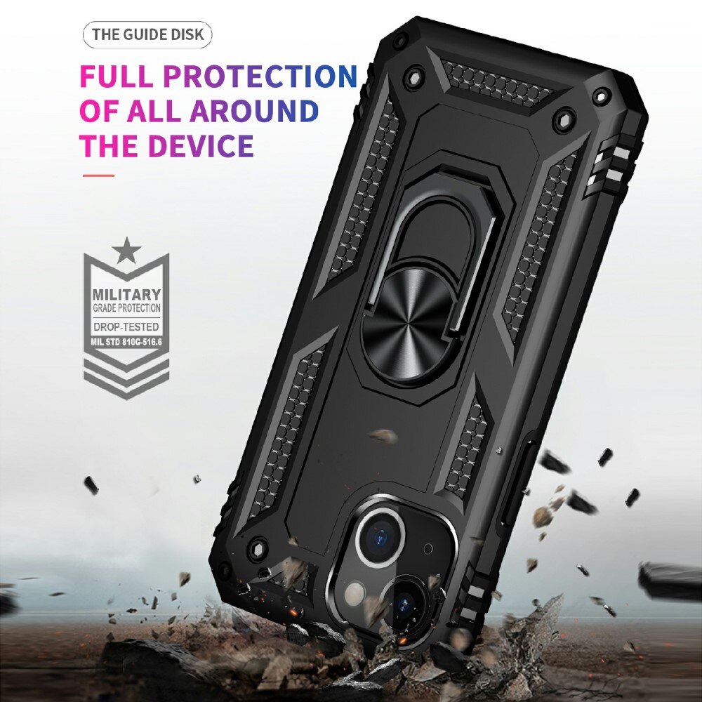 Hybridcover Tech Ring iPhone 13 Mini sort