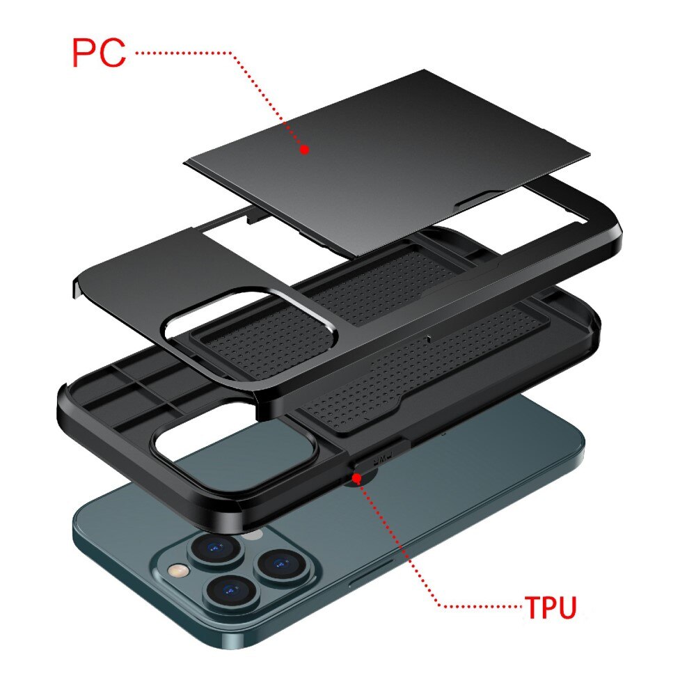 Cover Kortholder iPhone 13 Mini Lyserød