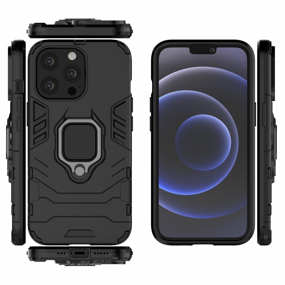 Hybridcover Tech Ring iPhone 13 Pro sort