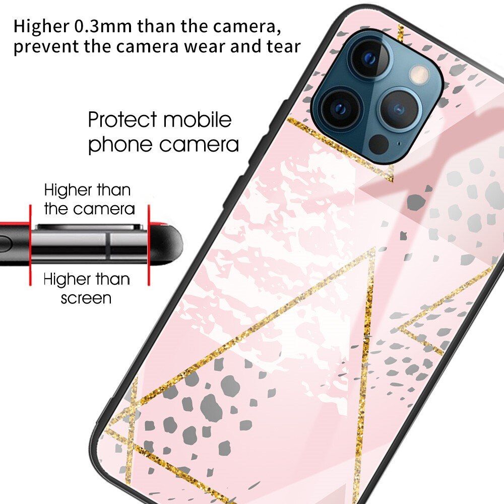 Cover Hærdet Glas Apple iPhone 13 Pro leopard lyserød