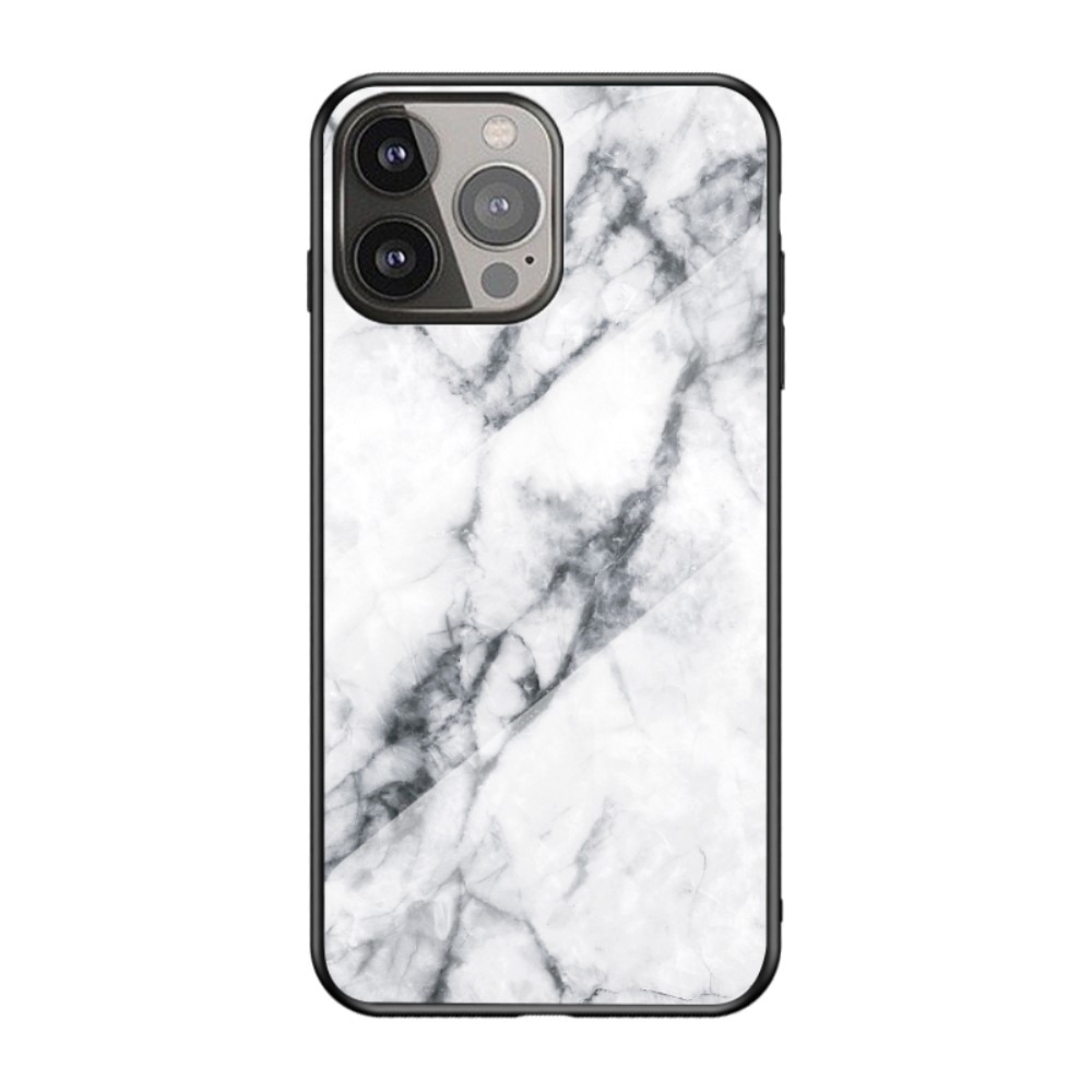 Cover Hærdet Glas Apple iPhone 13 Pro hvid marmor