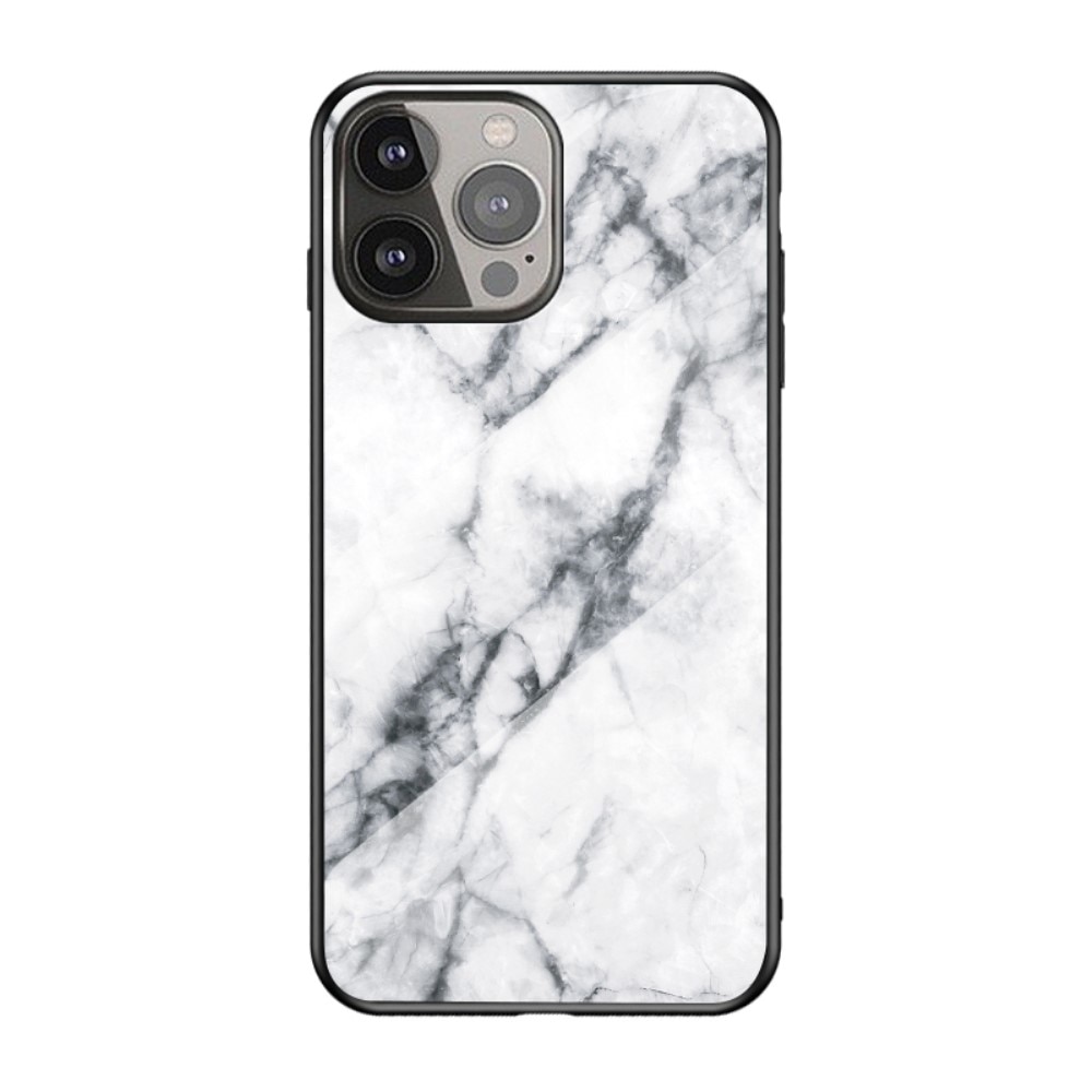 Cover Hærdet Glas Apple iPhone 13 Pro Max hvid marmor