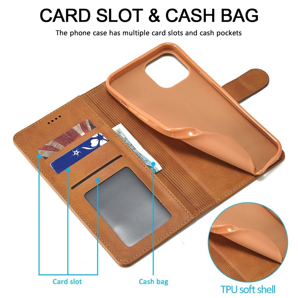 Tegnebogsetui iPhone 13 Pro Max cognac