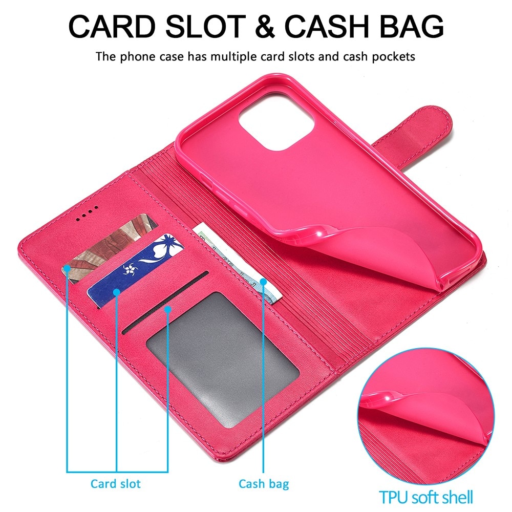 Tegnebogsetui iPhone 13 lyserød