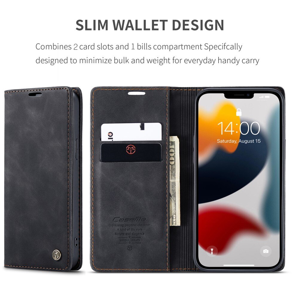 Slim Pung Etui iPhone 13 Pro Sort