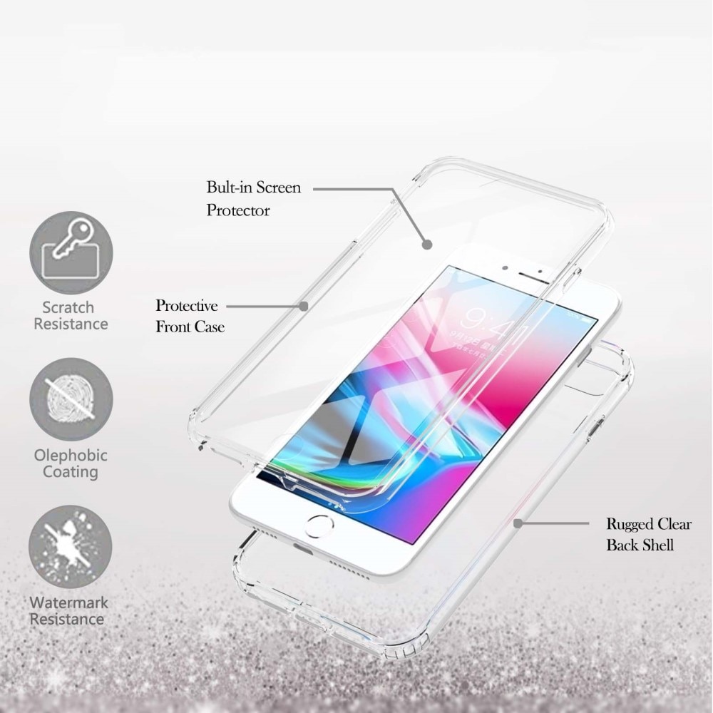 Full Protection Case iPhone 7 gennemsigtig
