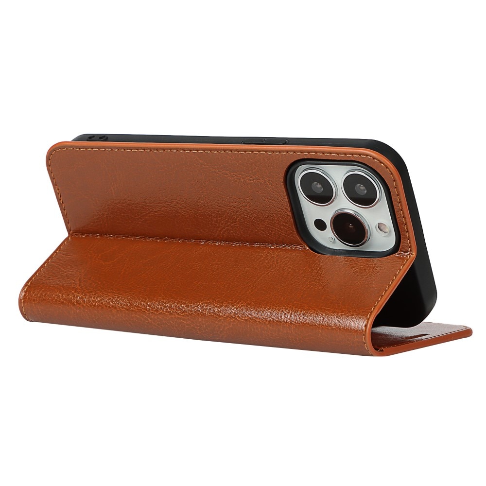 Mobiltaske Ægte Læder iPhone 12/12 Pro brun