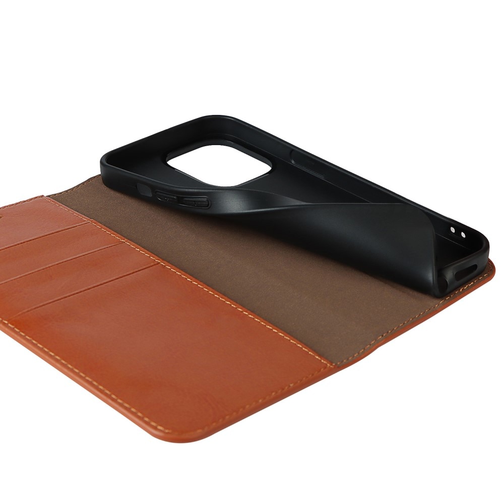 Mobiltaske Ægte Læder iPhone 12/12 Pro brun