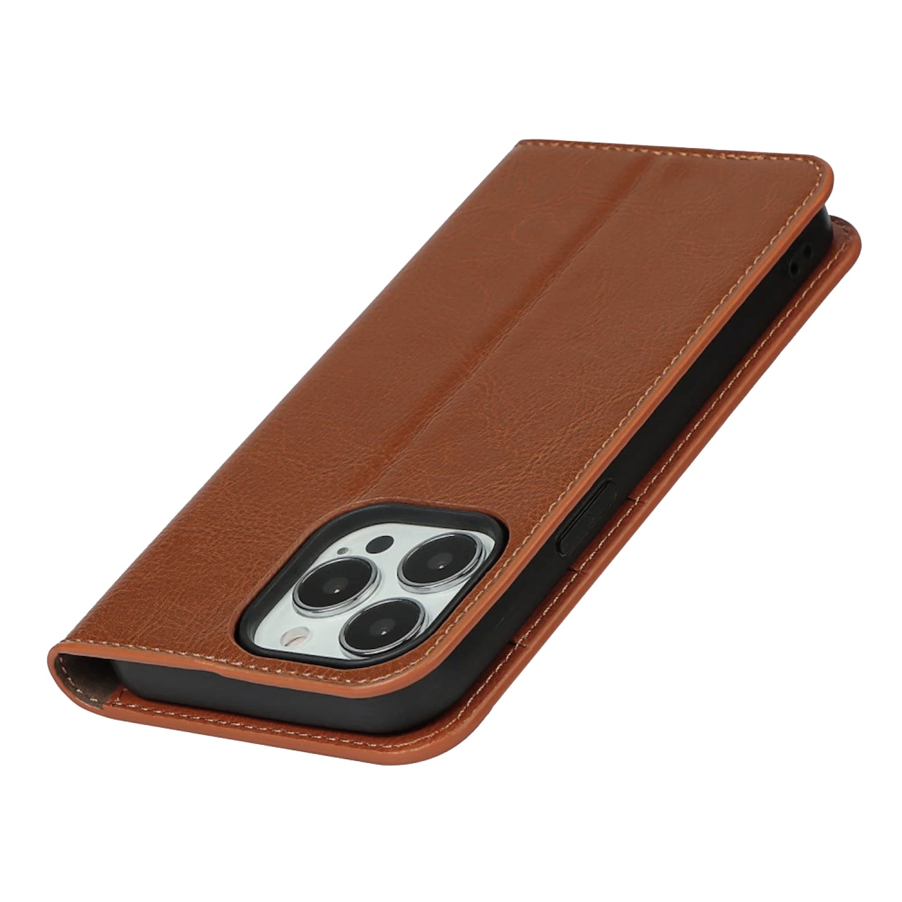 Mobiltaske Ægte Læder iPhone 13 Pro brun