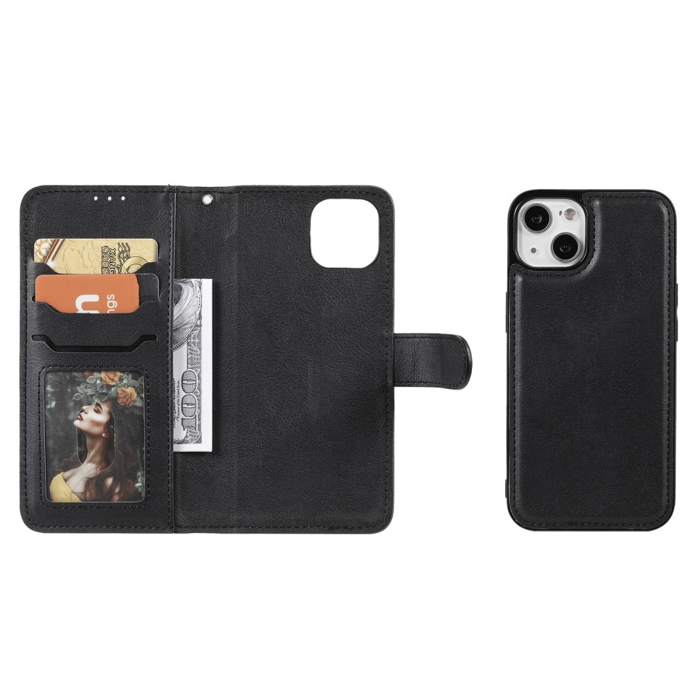 Magnetisk Wallet iPhone 13 sort