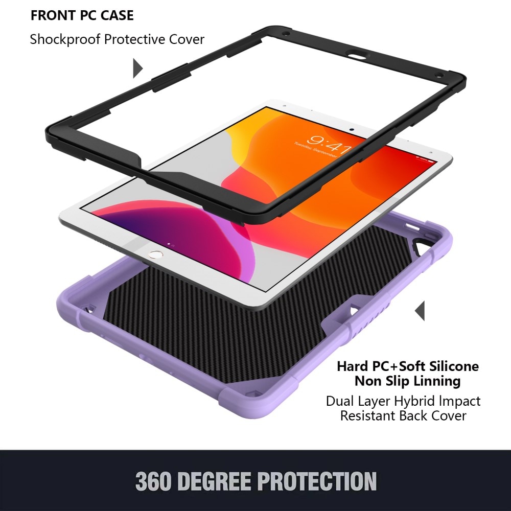 Hybridcover sommerfugl iPad 10.2 7th Gen (2019) lila