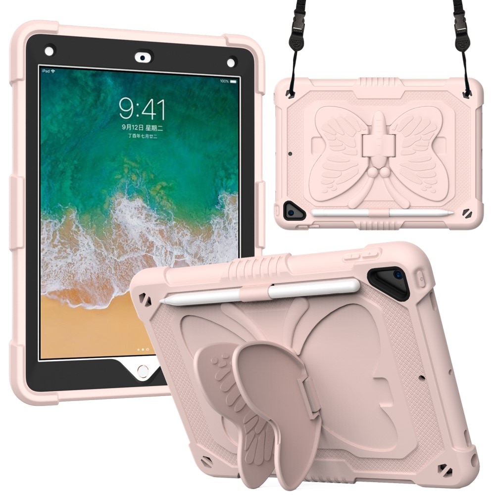 Hybridcover sommerfugl iPad Air 2 9.7 (2014) lyserød