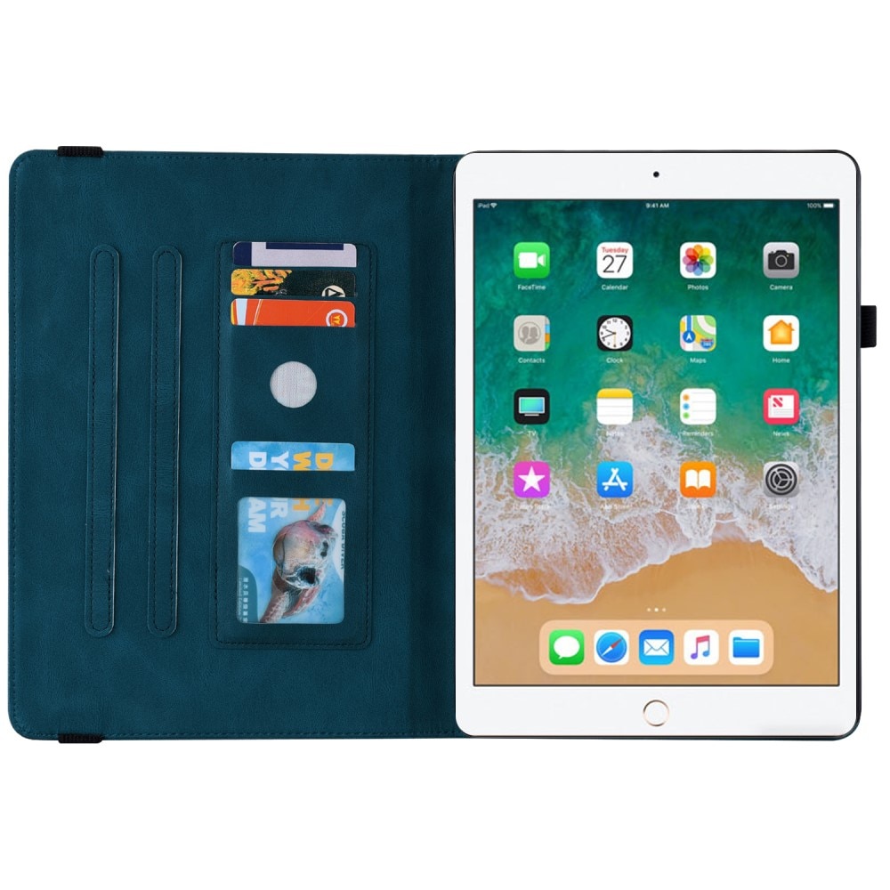 Læderetui Sommerfugle iPad 9.7 6th Gen (2018) blå