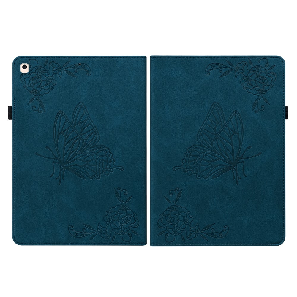 Læderetui Sommerfugle iPad 10.2 9th Gen (2021) blå