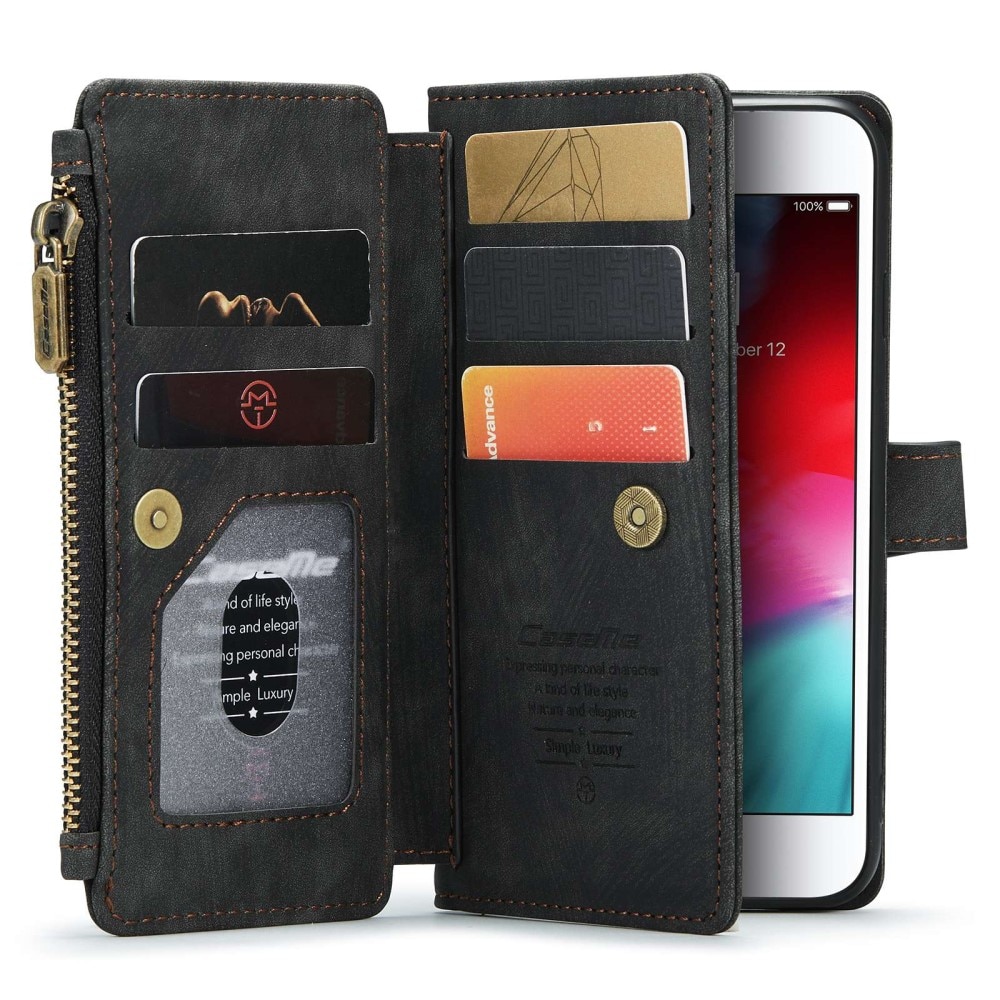 Zipper Wallet iPhone 7 sort