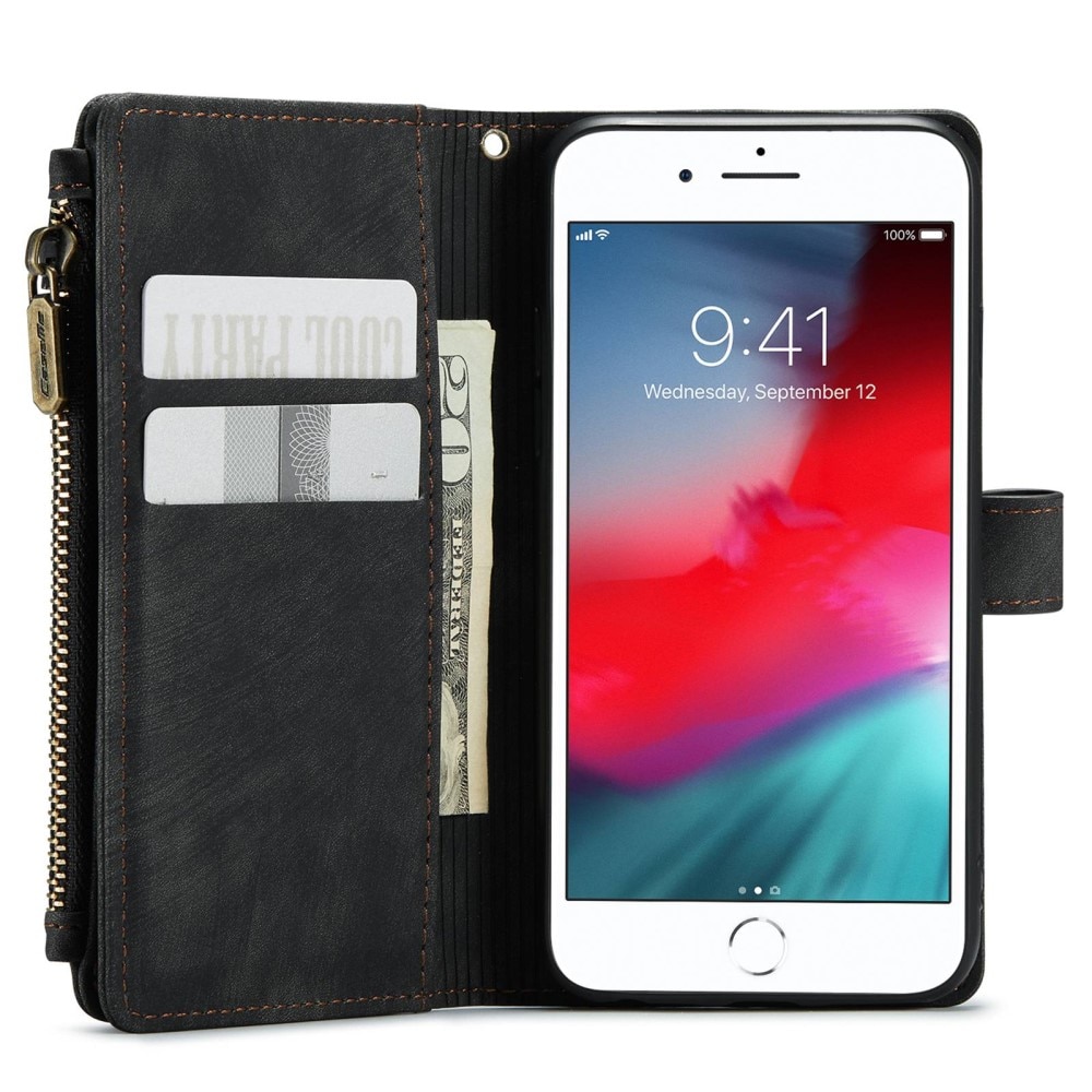 Zipper Wallet iPhone 7 sort