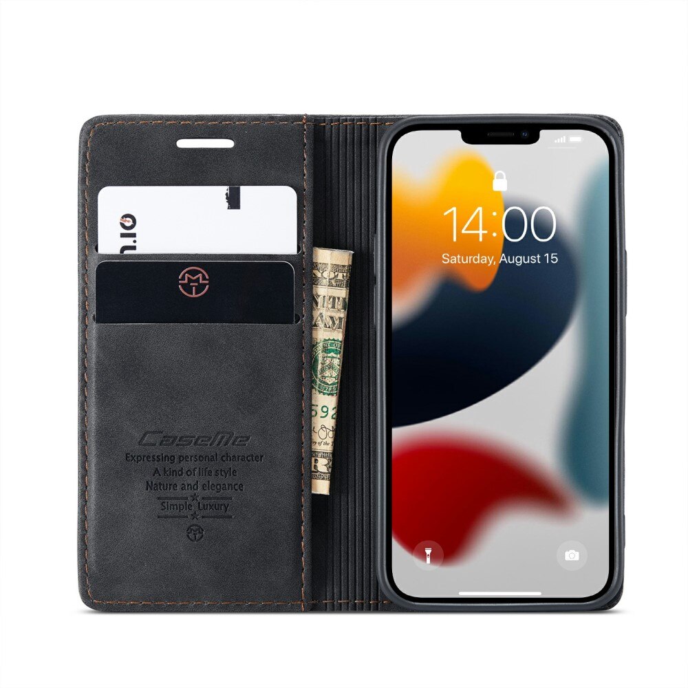 Slim Pung Etui iPhone 13 sort