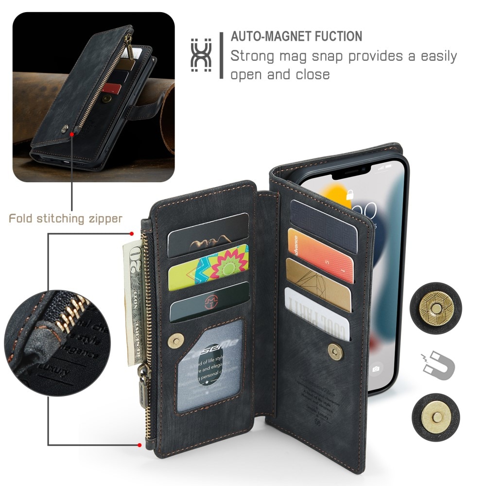 Zipper Wallet iPhone 13 Pro Max sort
