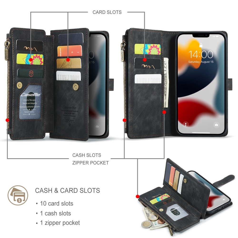 Zipper Wallet iPhone 13 Pro Max Sort