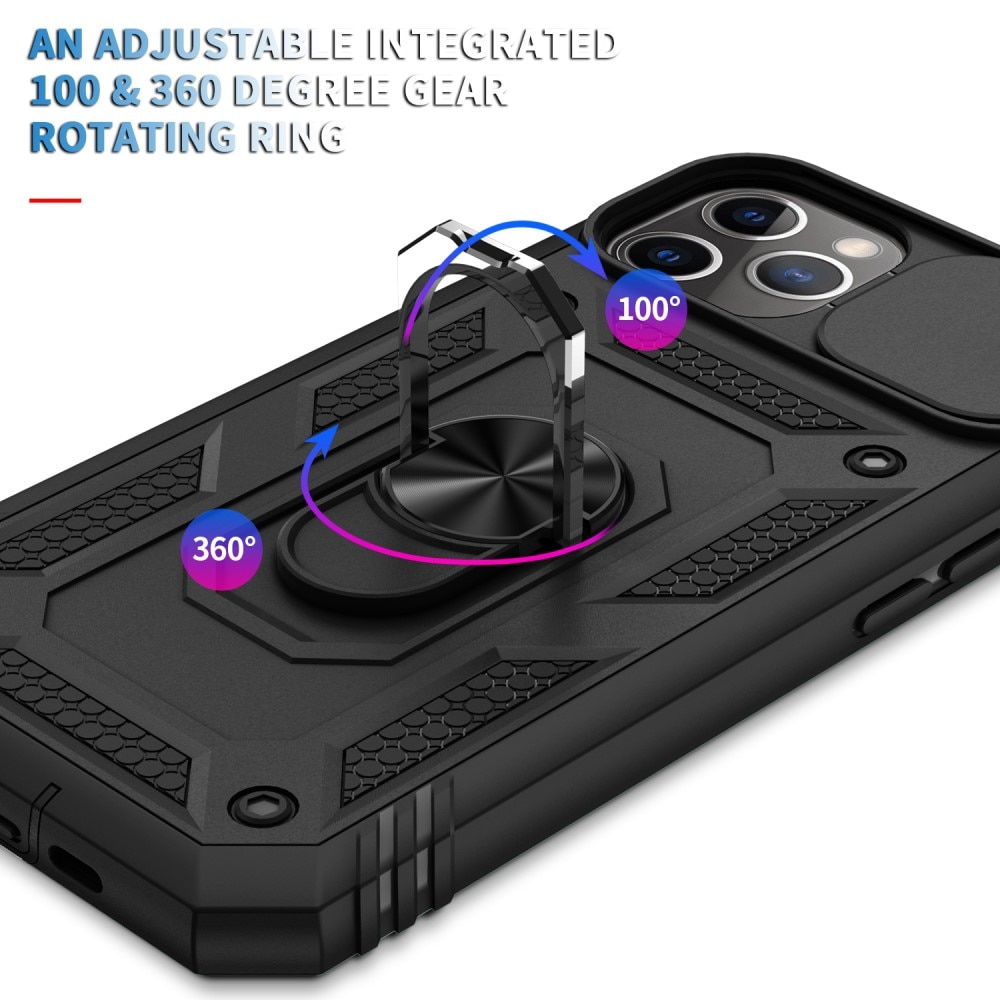Hybridcover Tech Ring+Kamerabeskyttelse iPhone 11 Pro Max sort
