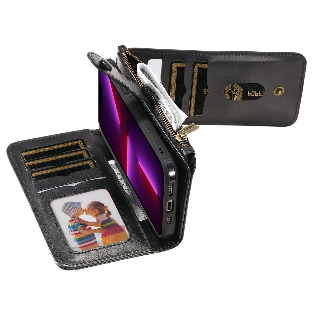 Magnet Leather Multi-Wallet iPhone 13 Pro sort