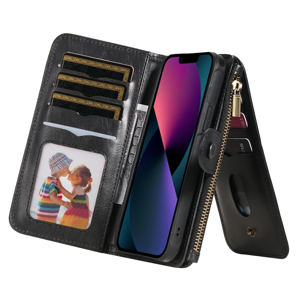 Magnet Leather Multi-Wallet iPhone 13 sort