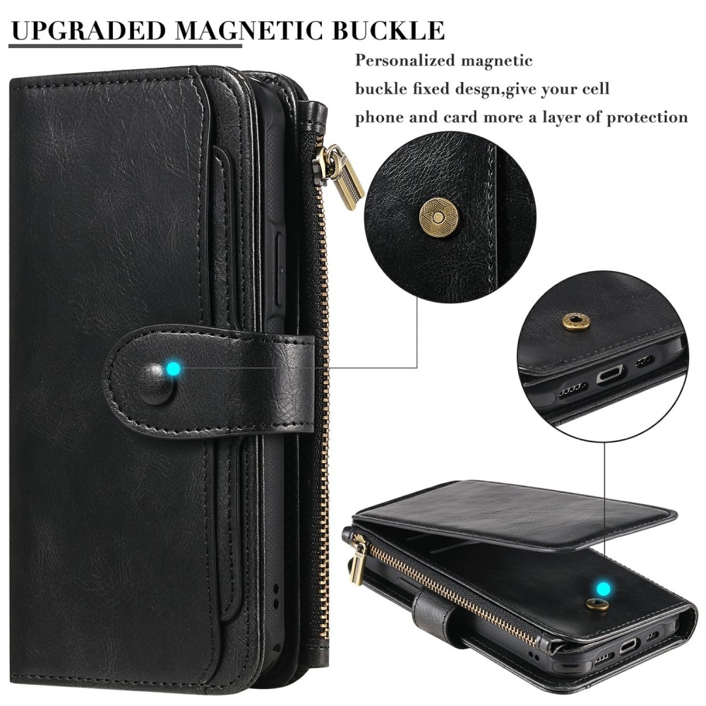 Magnet Leather Multi-Wallet iPhone 13 sort