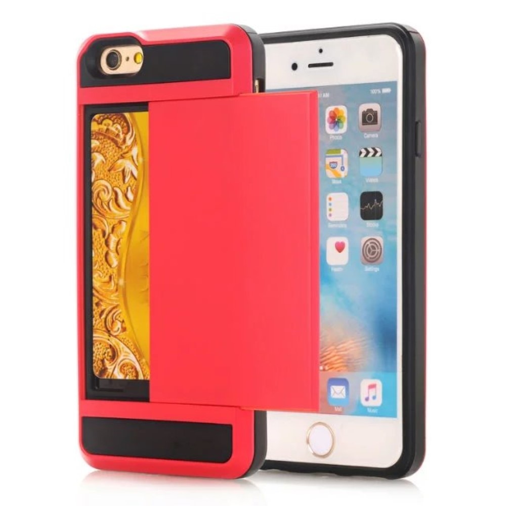 Cover Kortholder iPhone 7 rød
