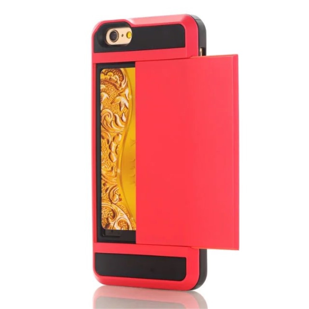 Cover Kortholder iPhone SE (2020) rød