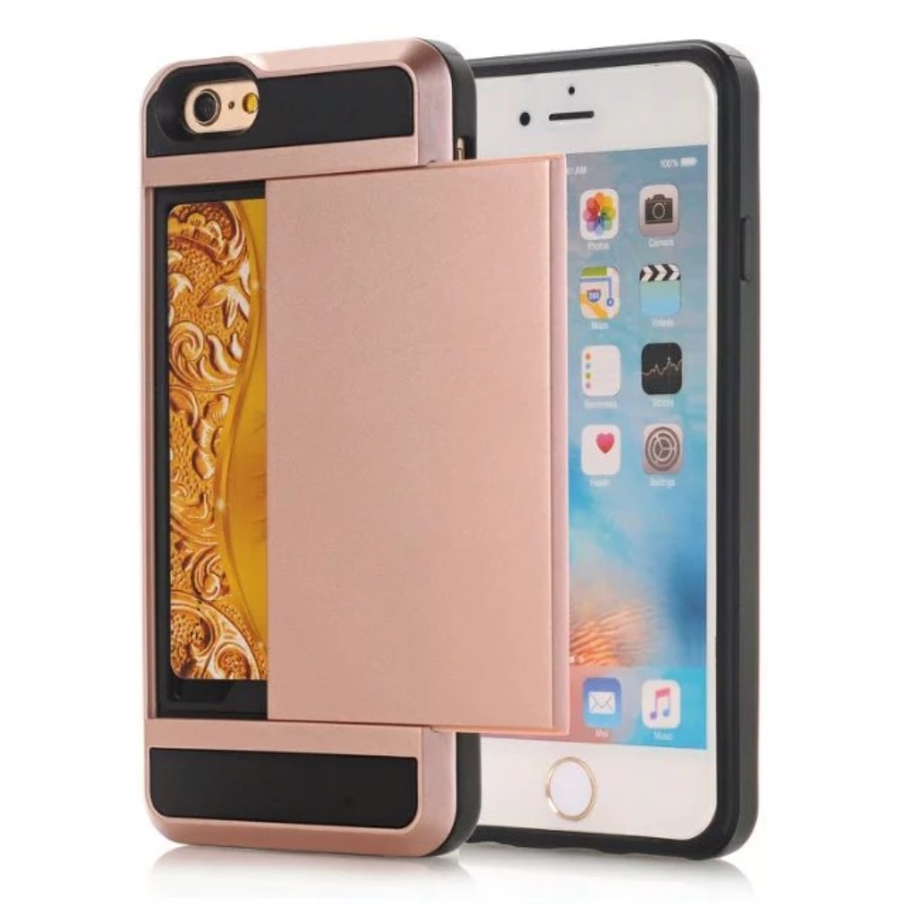 Cover Kortholder iPhone 7 rose guld