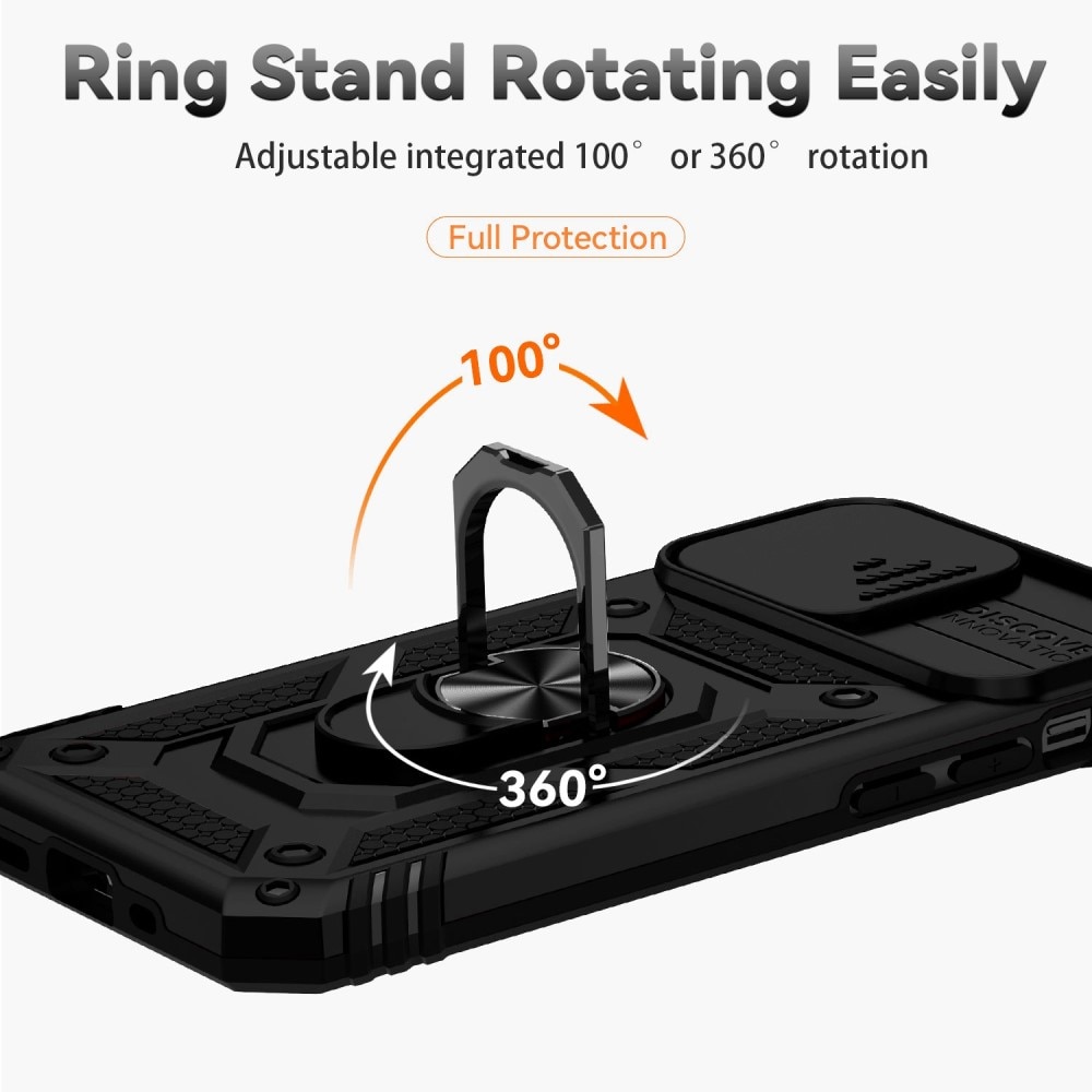 Hybridcover Ring+Camera Protection iPhone 12/12 Pro svart