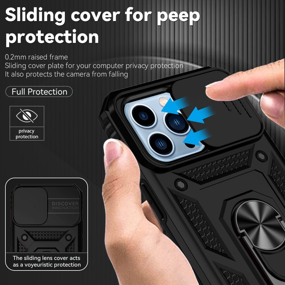 Hybridcover Ring+Camera Protection iPhone 13 Pro Max svart