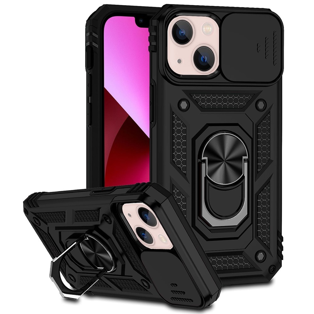 Hybridcover Ring+Camera Protection iPhone 13 Mini svart