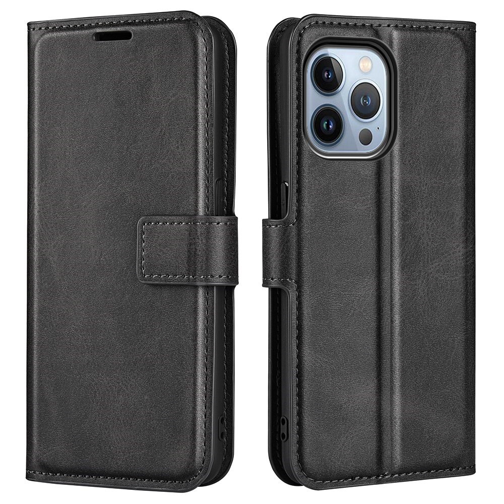 Leather Wallet iPhone 14 Pro Max Black