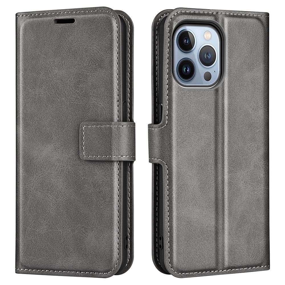 Leather Wallet iPhone 14 Pro Max Grey