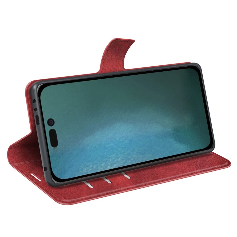 Leather Wallet iPhone 14 Pro Max Red