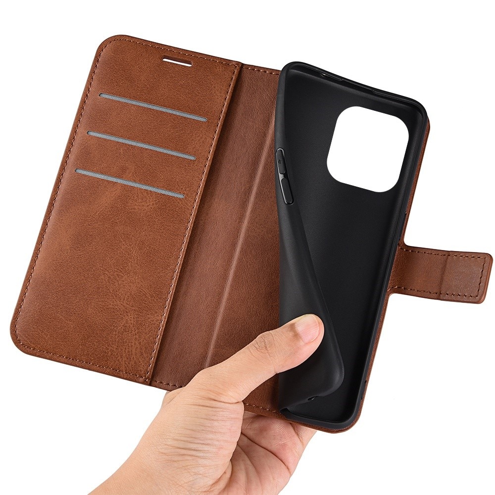 Leather Wallet iPhone 14 Pro Max Brown