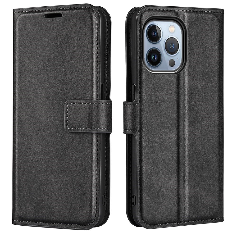 Leather Wallet iPhone 14 Pro Black
